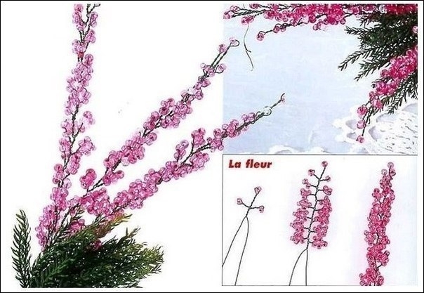 Вереск из бисера