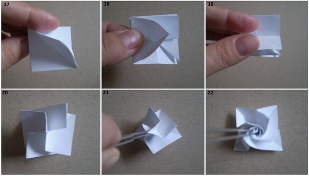 Коробочка с розами оригами