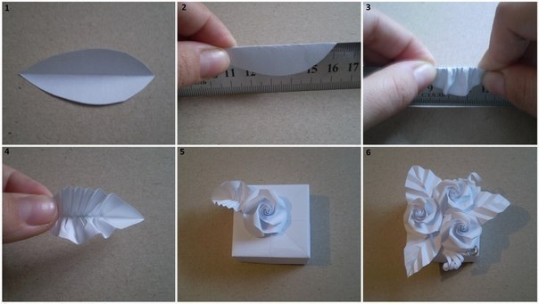 Коробочка с розами оригами