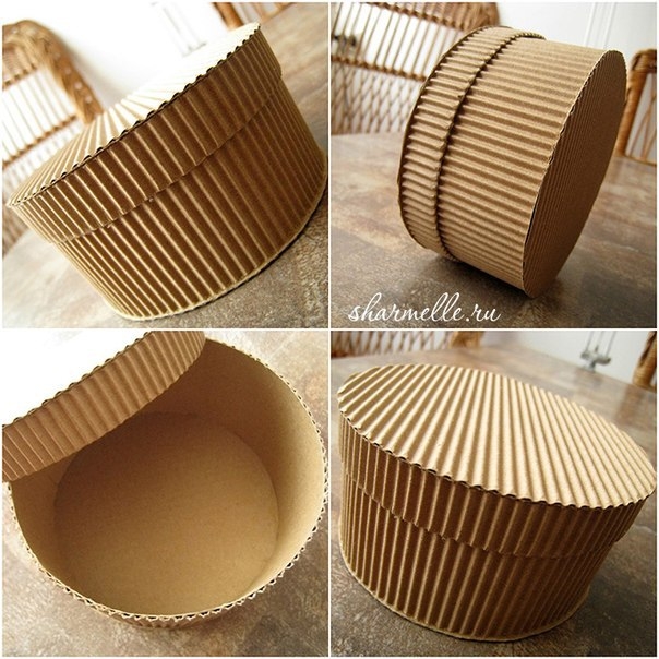 Круглая коробка из гофрокартона Круглая коробка из гофрокартона