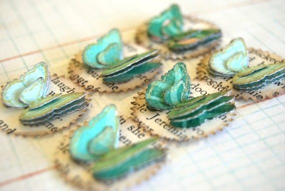 Бабочки из бумаги. Шаблон.