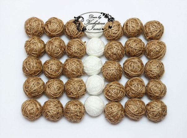 МК по созданию декоративного венка из клубков