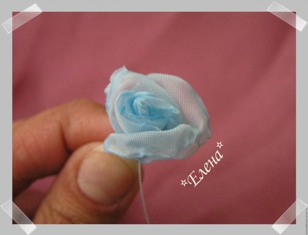 Мягкая Роза из вуали. Цветы из ткани.