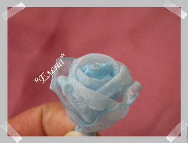 Мягкая Роза из вуали. Цветы из ткани.