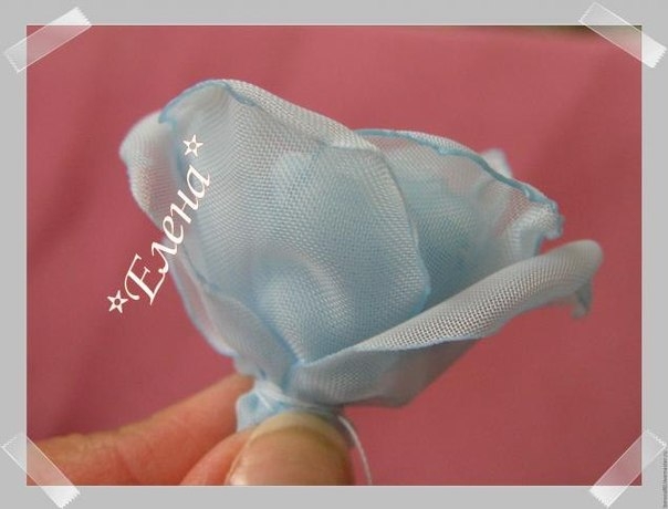 Мягкая Роза из вуали. Цветы из ткани.