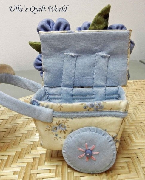 Выкройка мишки с тележкой