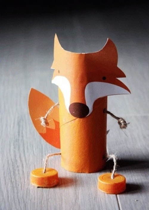 Зверушки из картонных трубок от туалетной бумаги