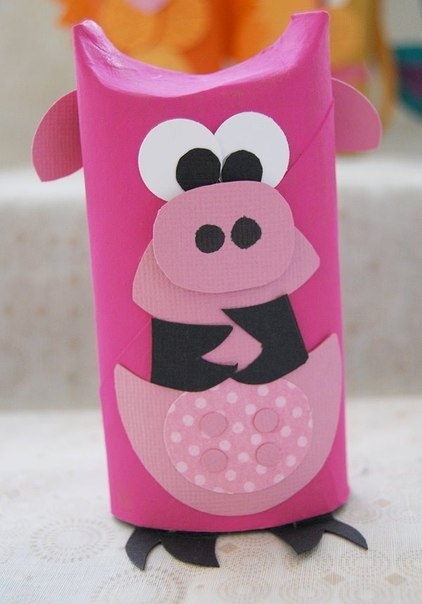 Зверушки из картонных трубок от туалетной бумаги