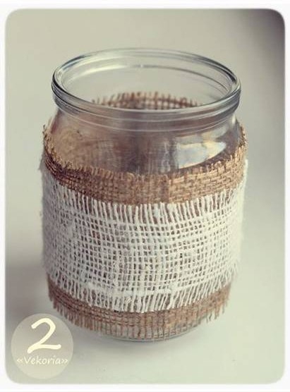 Красивый подсвечник из банки для зимнего декора