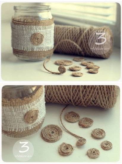 Красивый подсвечник из банки для зимнего декора