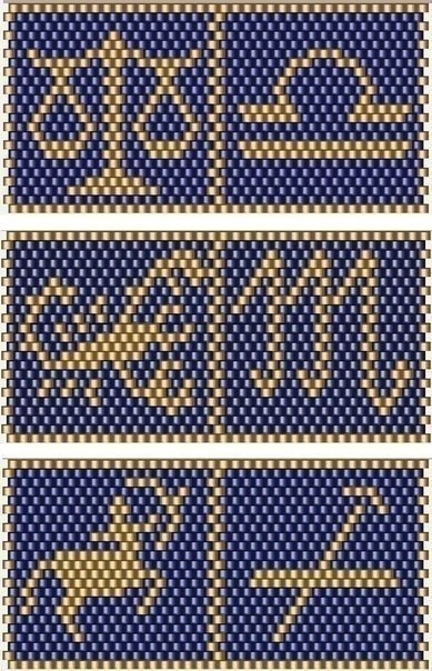 Схемы знаков зодиаков для плетения из бисера