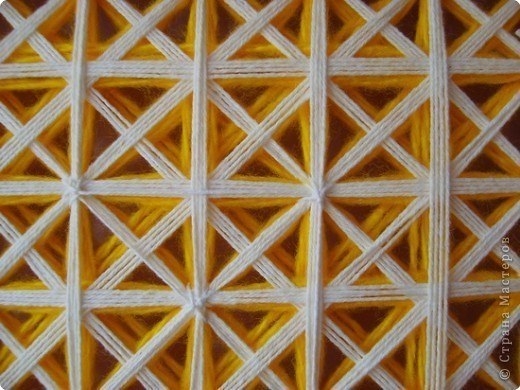 Плетение салфетки на рамке. Мастер-класс.