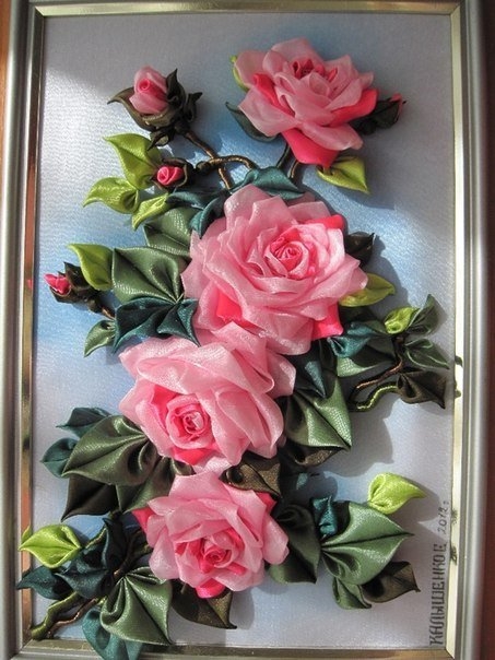 Вышивка лентами. Картины в технике канзаши.