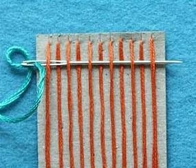Текстильные циновки при помощи самодельного ткацкого станочка