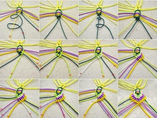 Плетем цветок в технике макраме