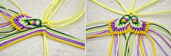 Плетем цветок в технике макраме