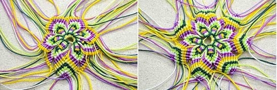 Плетем цветок в технике макраме