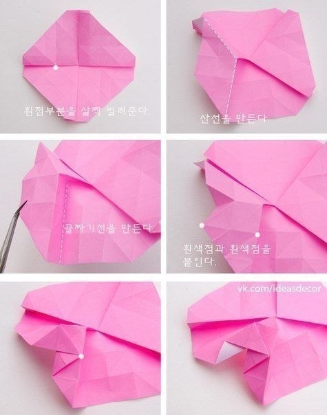 Как сделать розы в технике оригами.