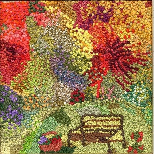 Вышивка французским узелком