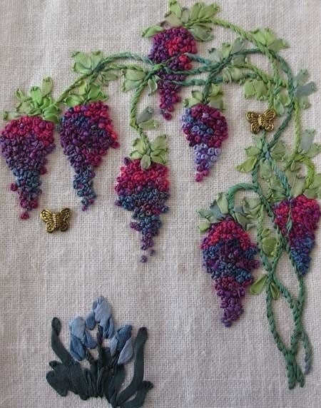 Вышивка французским узелком