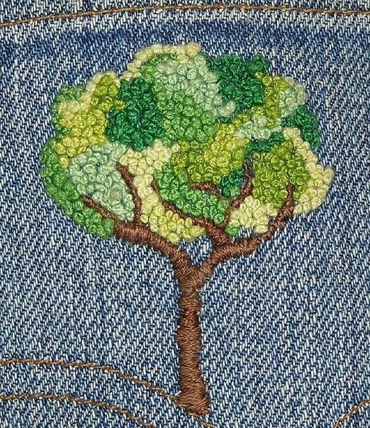 Вышивка французским узелком