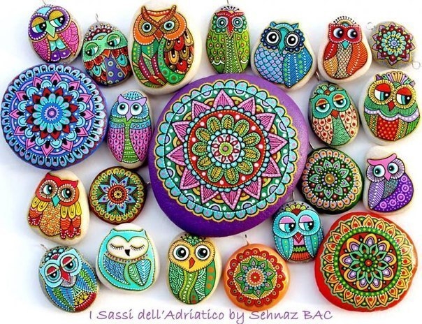 Роспись камней. Идеи для вдохновения