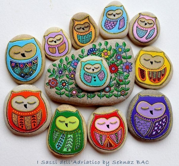 Роспись камней. Идеи для вдохновения