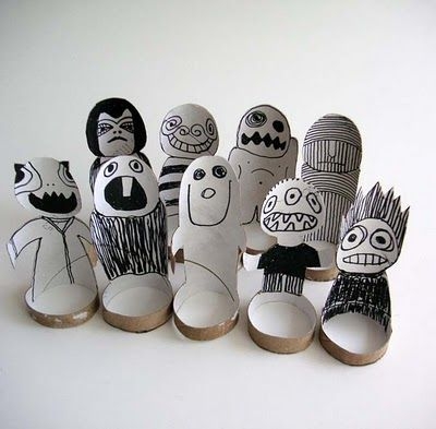 Делаем с ребенком зверушек из картонных трубок от туалетной бумаги