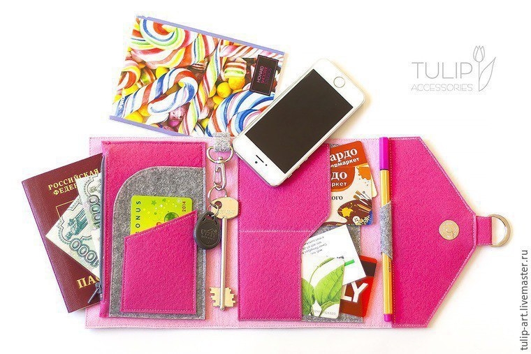 Быстро и просто шьем яркий фетровый органайзер в сумку