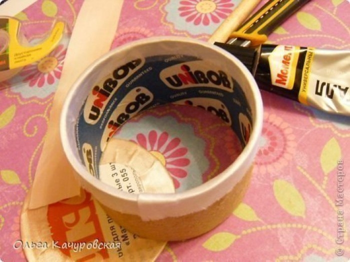 Шкатулочки из бобины от скотча