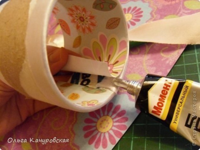 Шкатулочки из бобины от скотча