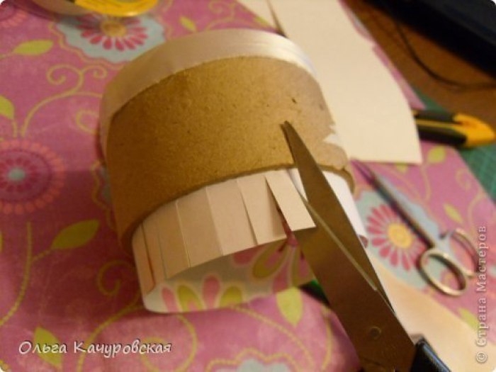 Шкатулочки из бобины от скотча