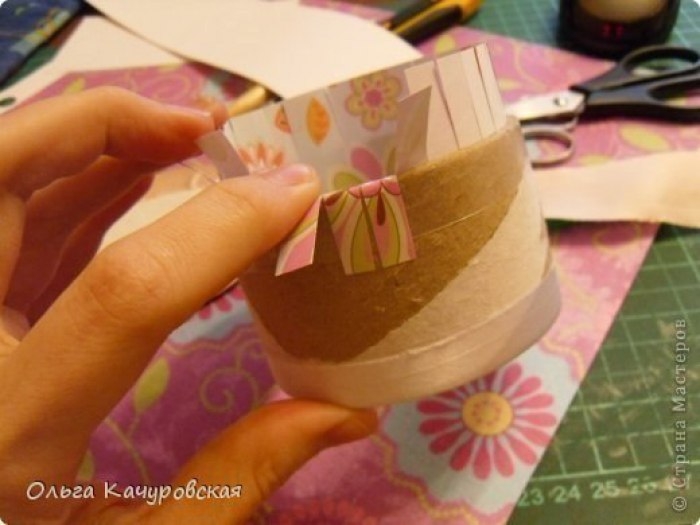 Шкатулочки из бобины от скотча