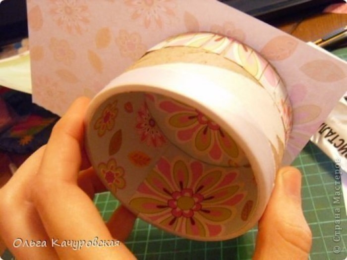 Шкатулочки из бобины от скотча