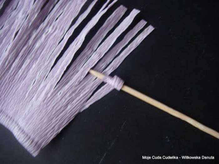 Гиацинты из гофрированной бумаги