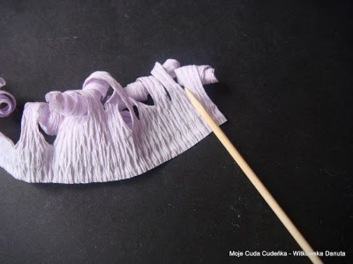 Гиацинты из гофрированной бумаги