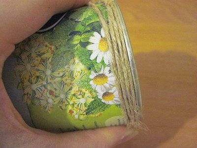 Сувенир Мельница с декором кофейными зёрнами и шпагатом