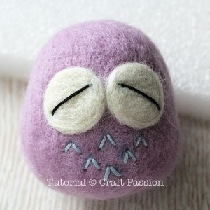 Сова. Валяние игрушек из шерсти