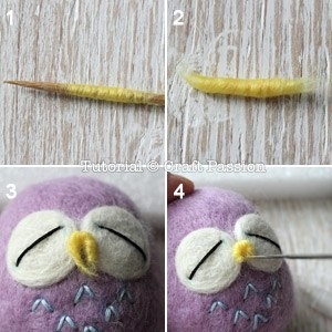 Сова. Валяние игрушек из шерсти