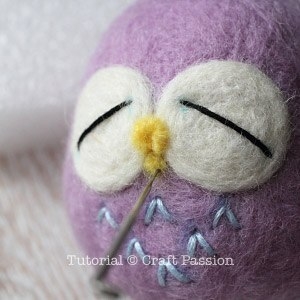 Сова. Валяние игрушек из шерсти