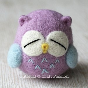 Сова. Валяние игрушек из шерсти