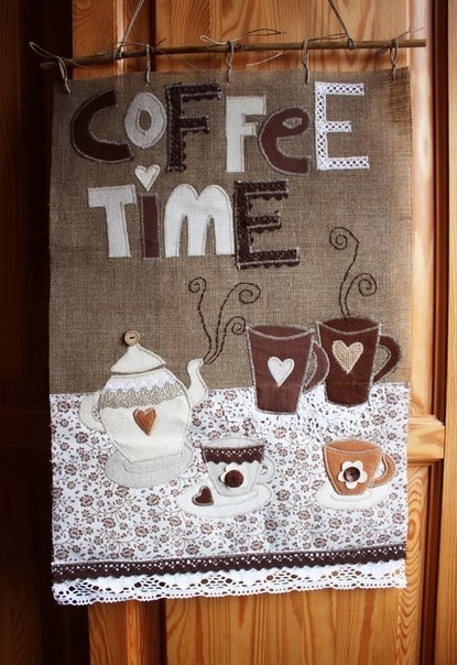 Идея - Из мешковины и кусочков цветной ткани