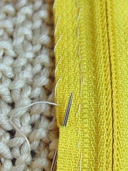 Как вшить молнию в вязание