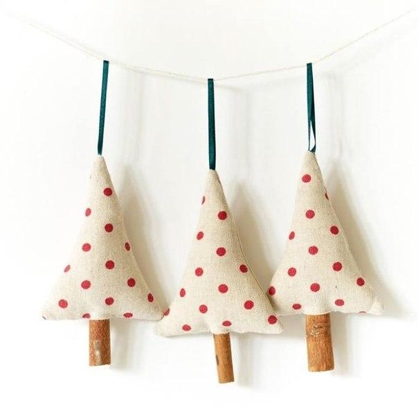 Текстильные елочки. Идеи и шаблоны