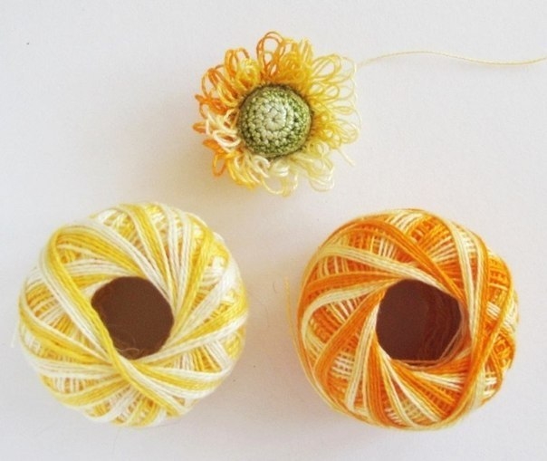 Вязаный цветочек Анемона.