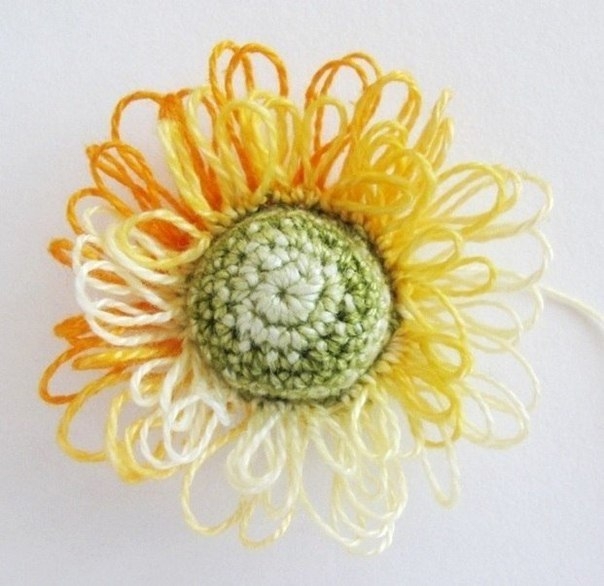 Вязаный цветочек Анемона.