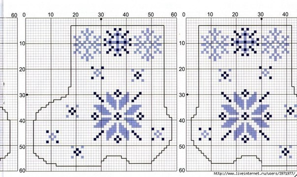 Узоры для новогодних сапожек