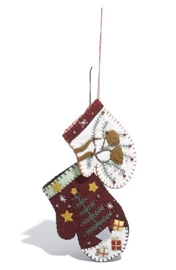 Декоративные варежки из фетра