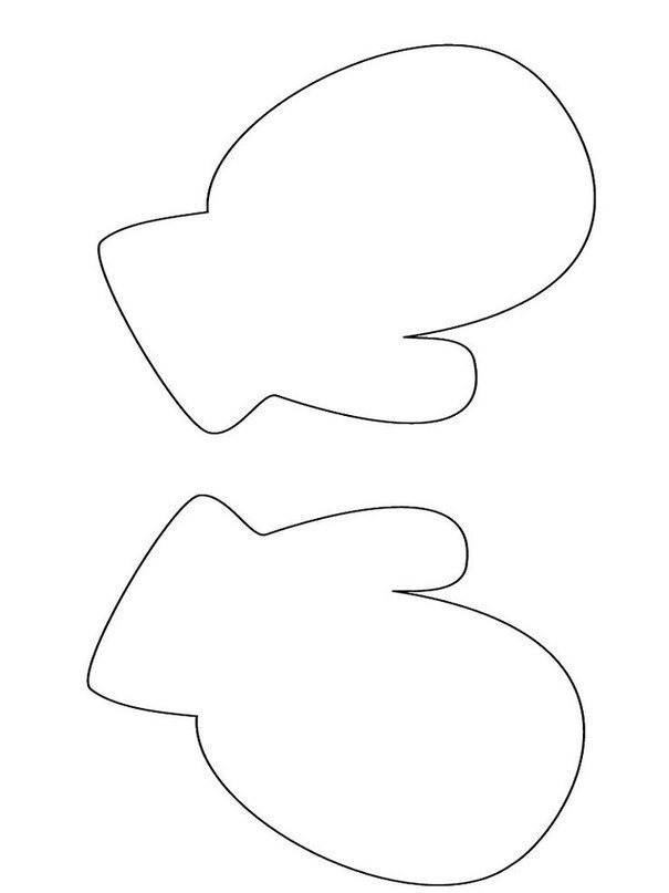 Декоративные варежки из фетра