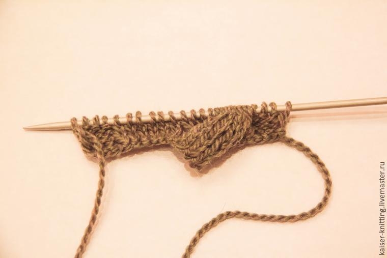 Необычная объемная коса спицами. Мастер-класс